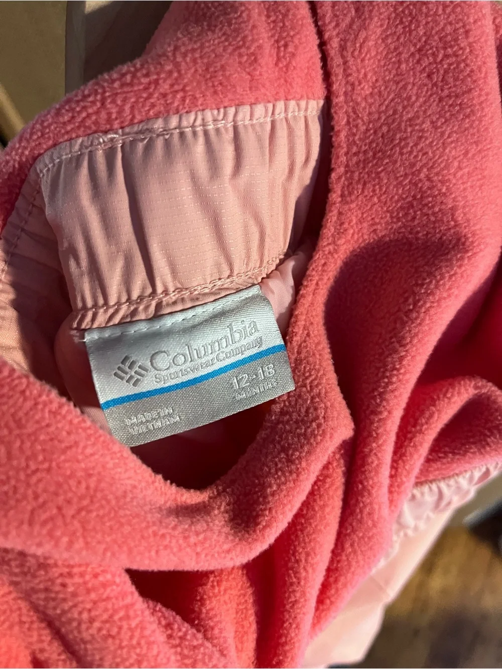Columbia 12-18M Pink Two-Tone Kids Waterproof & Fleece Overalls